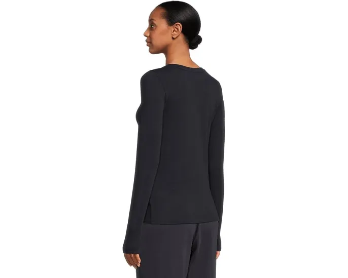 Eileen Fisher полупрозрачная футболка с длинным рукавом и круглым вырезом