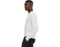 Свитер Lacoste из хлопка с круглой горловиной и контрастной линией на манжете