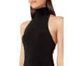 Вечернее платье Norma Kamali Halter Turtle Side Slit Gown с высоким воротником и разрезом