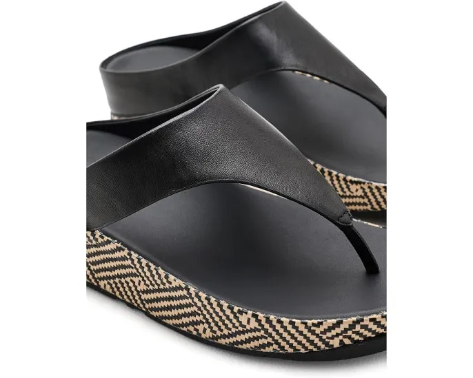Сандалии FitFlop Lulu Lux с плетеным кожаным верхом и графичной подошвой