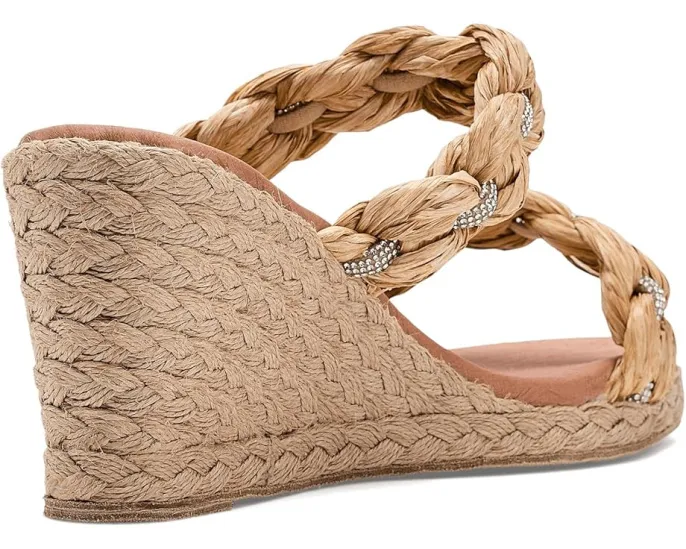 Босоножки Andre Assous Nolita Raffia на платформе из рафии с клиновидным каблуком