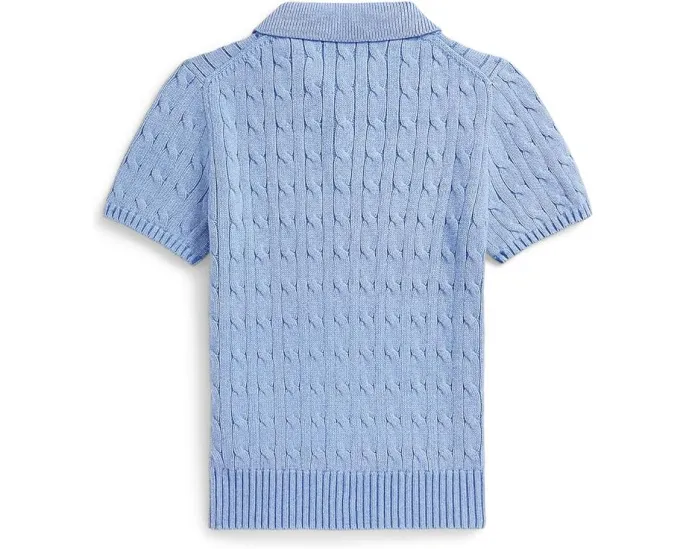 Детский свитер поло Polo Ralph Lauren Kids с жаккардовым узором для старших детей