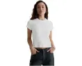 AG Jeans футболка Sadie Crew Neck Crop с круглым вырезом из 100% хлопка