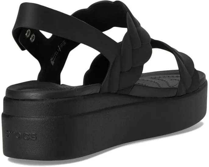 Сандалии Crocs Brooklyn с низким клином и плетеным верхом