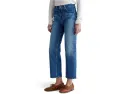 Джинсы Brinley Mid-Rise Straight Crop AG Jeans из ткани Owens Valley со средней посадкой