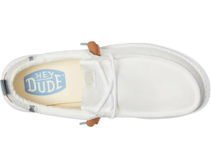Кроссовки Hey Dude Wally Summer Linen с кожаными кисточками и круглым носком