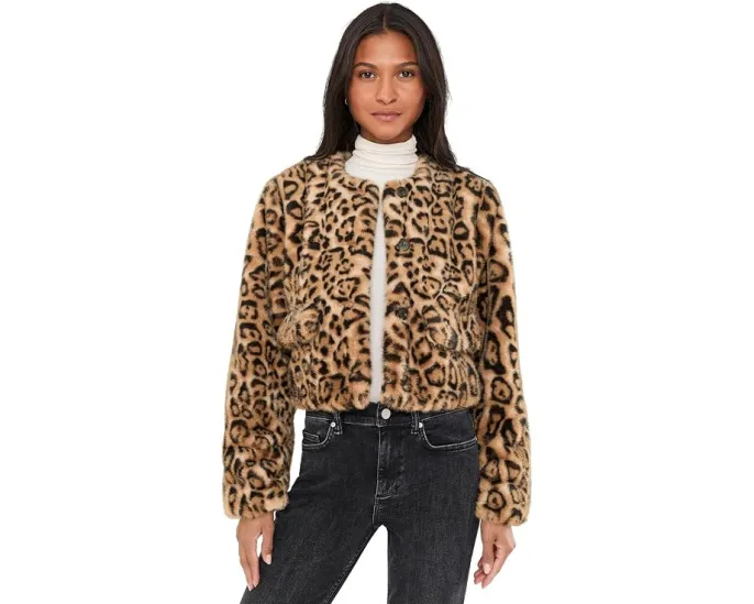 Куртка Blank NYC Animal Instinct из искусственного меха с леопардовым принтом