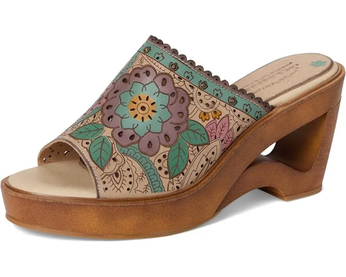 Сандалии L'Artiste by Spring Step Calle с лазерной резкой и ажурным каблуком