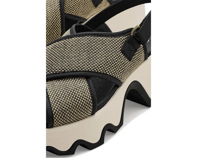 Сандалии SOREL Kinetic Aura Slingback Txt с текстильным верхом и квадратным каблуком