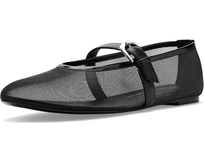 Балетки Stuart Weitzman Sai Bareitall Maryjane с круглым носком и регулируемой пряжкой