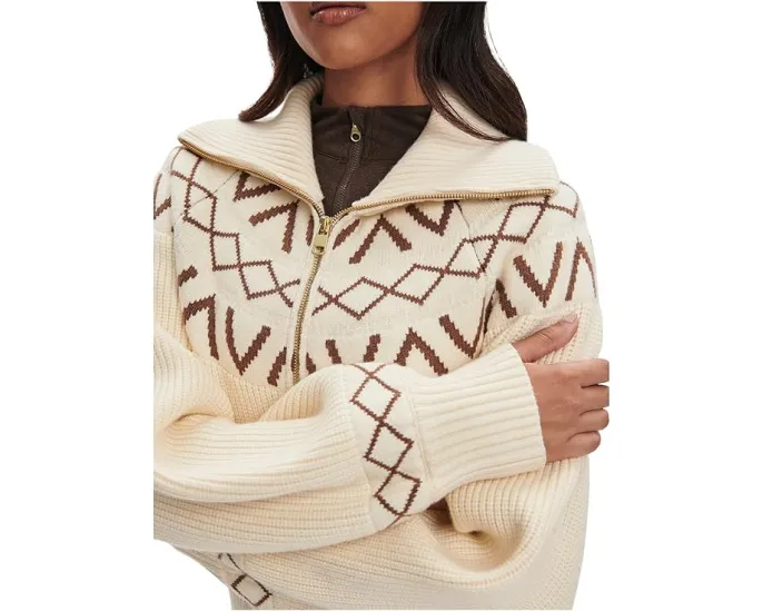 Varley свитер Sigrid Fairisle 1/2 Zip Knit