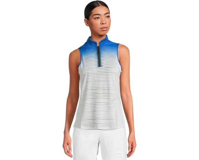 Топ без рукавов Jamie Sadock Flux Print с воротником-стойкой