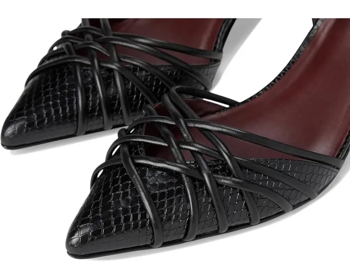 Брендовые сандалии Bernardo Minu с переплетающимися бретелями и острым носком