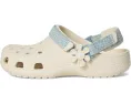 Кроксы Crocs Kids Classic Denim Floral Backstrap Clogs с джимовой тканью