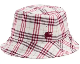 Burberry Kids ведро шляпа с клетчатым узором из хлопка