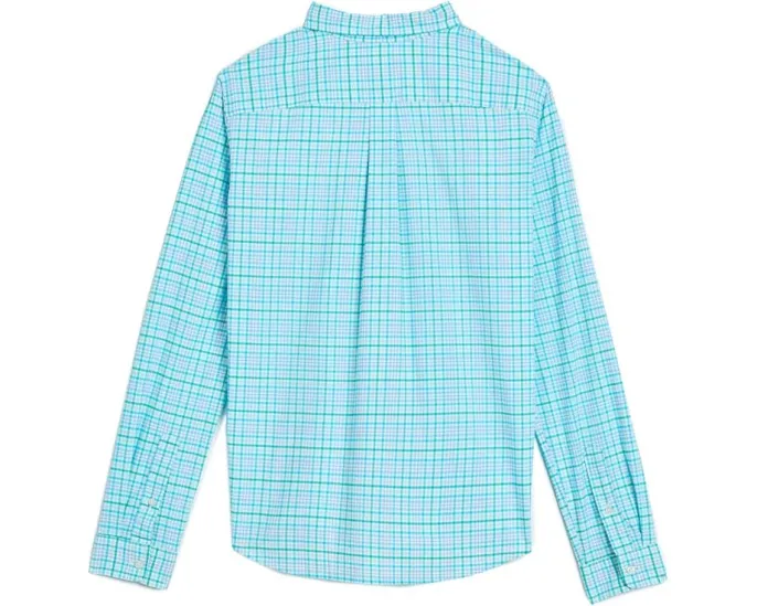 Рубашка Vineyard Vines Tiki Torch Plaid Performance из хлопка в клетку