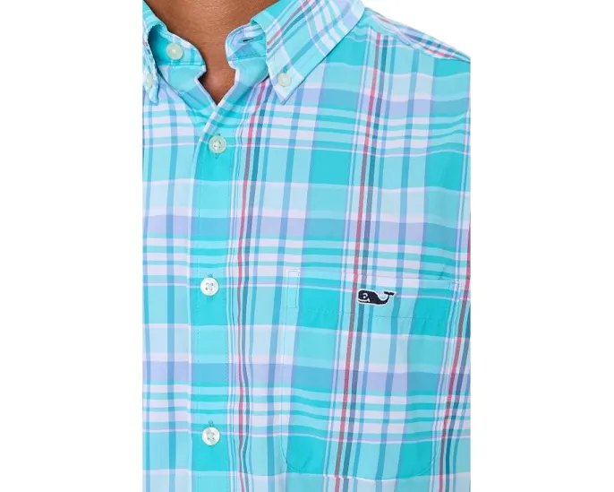 Рубашка с коротким рукавом Bimini Plaid Featherweight Performance от Vineyard Vines