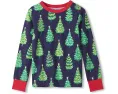Пижамный комплект из стрейч-хлопка Hatley Kids для детей с контрастными манжетами