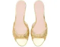 Туфли Loeffler Randall Dixie на каблуке-котенок с золотистой кожей