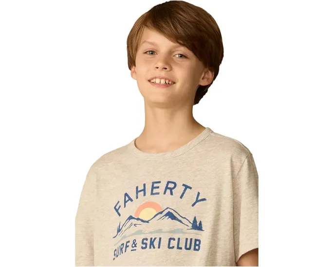 Футболка Graphic Surf & Ski Club Faherty kids с принтом