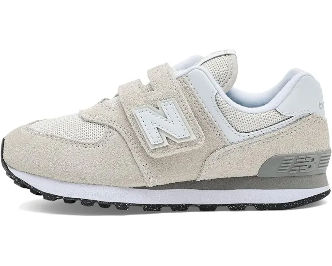 New Balance Kids 574 Core Hook & Loop кожаные кроссовки с липучкой