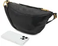 Микро-сумка AllSaints Luna из мягкой кожи с эффектом мягкого силуэта