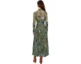 Платье Adrianna Papell до щиколотки с воротником-стойкой и цветочным принтом