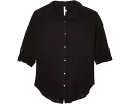 Классическая пляжная рубашка-кардиган Seafolly из хлопкового газа