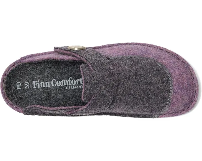Войлочные клоги Finn Comfort Antholz Lila Doublefilz из шерсти с терморегуляцией