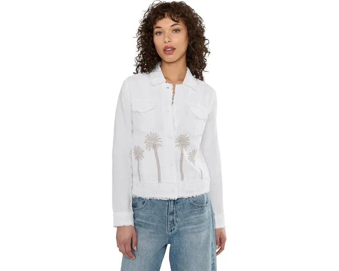 Куртка Tommy Bahama из льна с вышивкой и необработанным краем