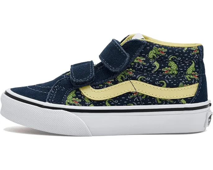 Кроссовки Vans Kids SK8 Mid Reissue V с верхом из замши и холста на липучках