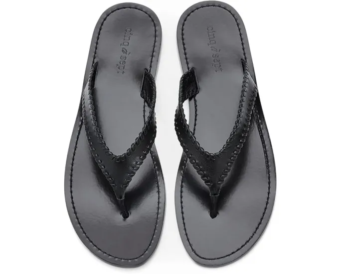 Jessica Leather Sandals от Cinq à Sept кожаные сандалии на плоском ходу