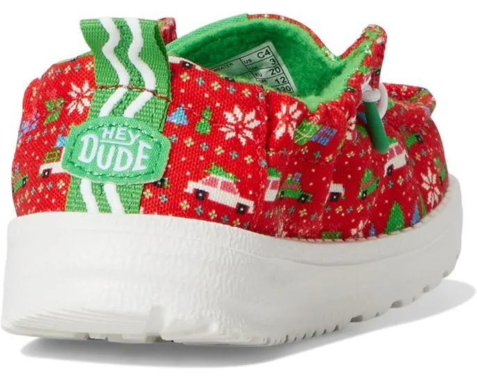 Hey Dude Kids Lildude Holiday Sweater детские лоферы для малышей с новогодним принтом
