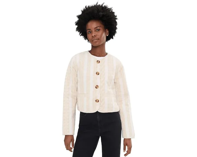 Короткая стёганая куртка Crafted Coco с геометрическим принтом Sanctuary