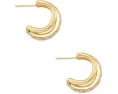 Серьги-гвоздики Kendra Scott Livy Huggie с кубическим цирконием и асимметричным дизайном