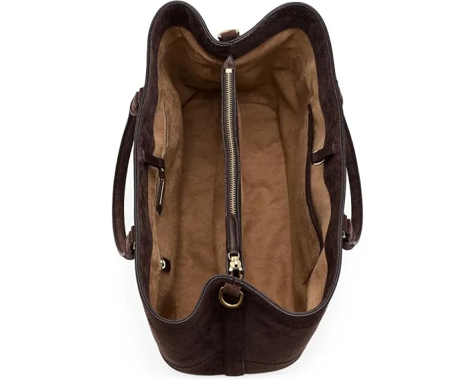 Сумка Lauren Ralph Lauren Perforated Suede Large Marcy Satchel из замши