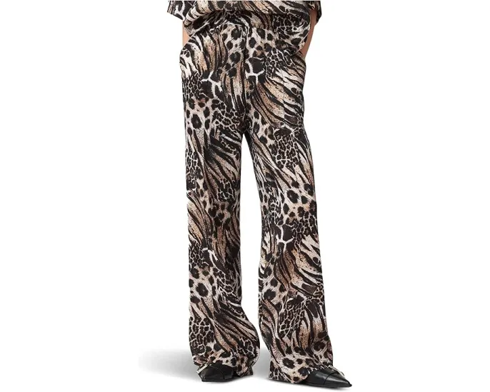 Брюки AllSaints Charli Linen из льна и шелка с принтом