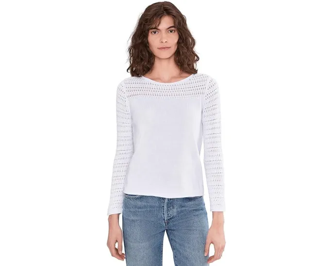 Свитер Placed Pointelle с ажурной вязкой и длинными рукавами NIC+ZOE