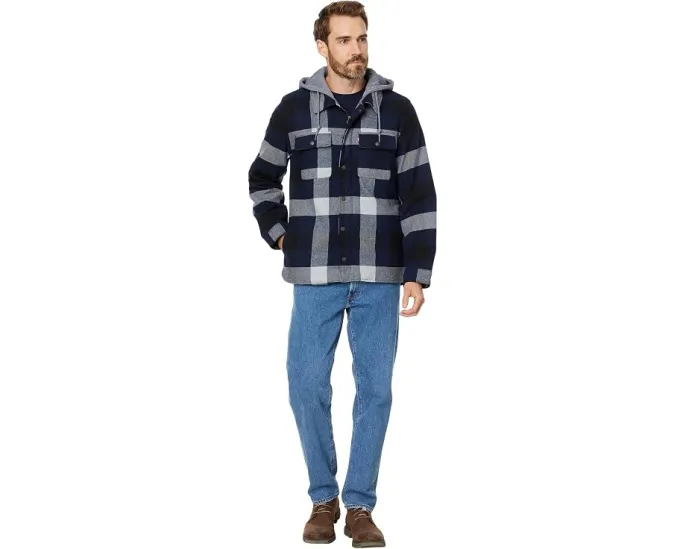 Куртка Levi's из хлопка с капюшоном и подкладкой из шерпи