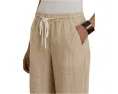Striped Linen Wide-Leg Pants