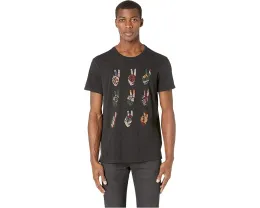 Футболка John Varvatos Star U.S.A. MULTI PEACE HAND с вышивкой