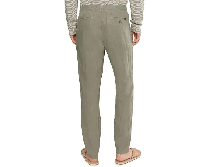 Брюки Faherty Linen Drawstring из мягкого льна с манжетами и карманами