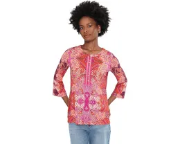 Хенли Johnny Was The Janie Favorite на пуговицах с рукавом три четверти