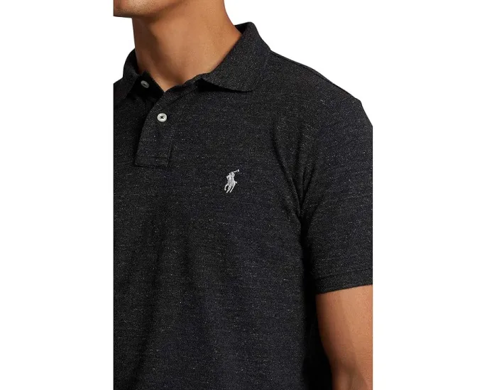 Поло Polo Ralph Lauren Custom Slim Fit с сетчатой структурой и приталенным кроем