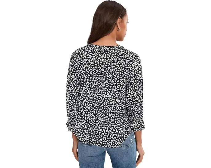 Блуза Liverpool Los Angeles с рукавом 3/4 на пуговицах и рюшами