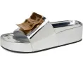 Сандалии Patos Mismatch Hammered Slide от Tory Burch с металлическим декором и платформой