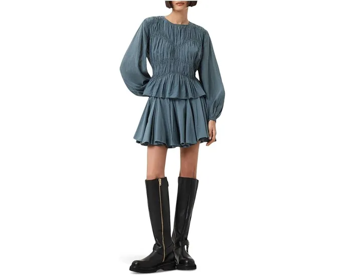 Топ AllSaints Melani с присборенным передом и пышными рукавами