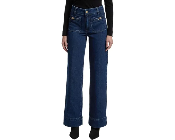 Джинсы Sasha 32 с высокой талией и декоративными карманами от Paige