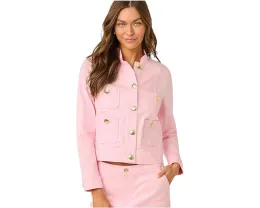 Джинсовая куртка Lilly Pulitzer с отделкой из искусственного меха