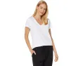 V-Neck Short Sleeve Back Seam Tee